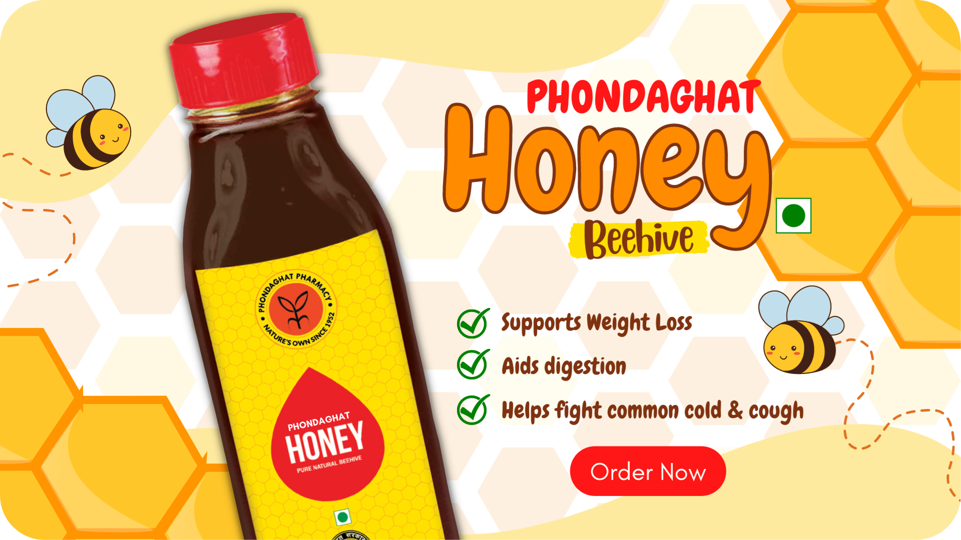 Phondaghat Beehive Honey Organic Natural Raw Pure